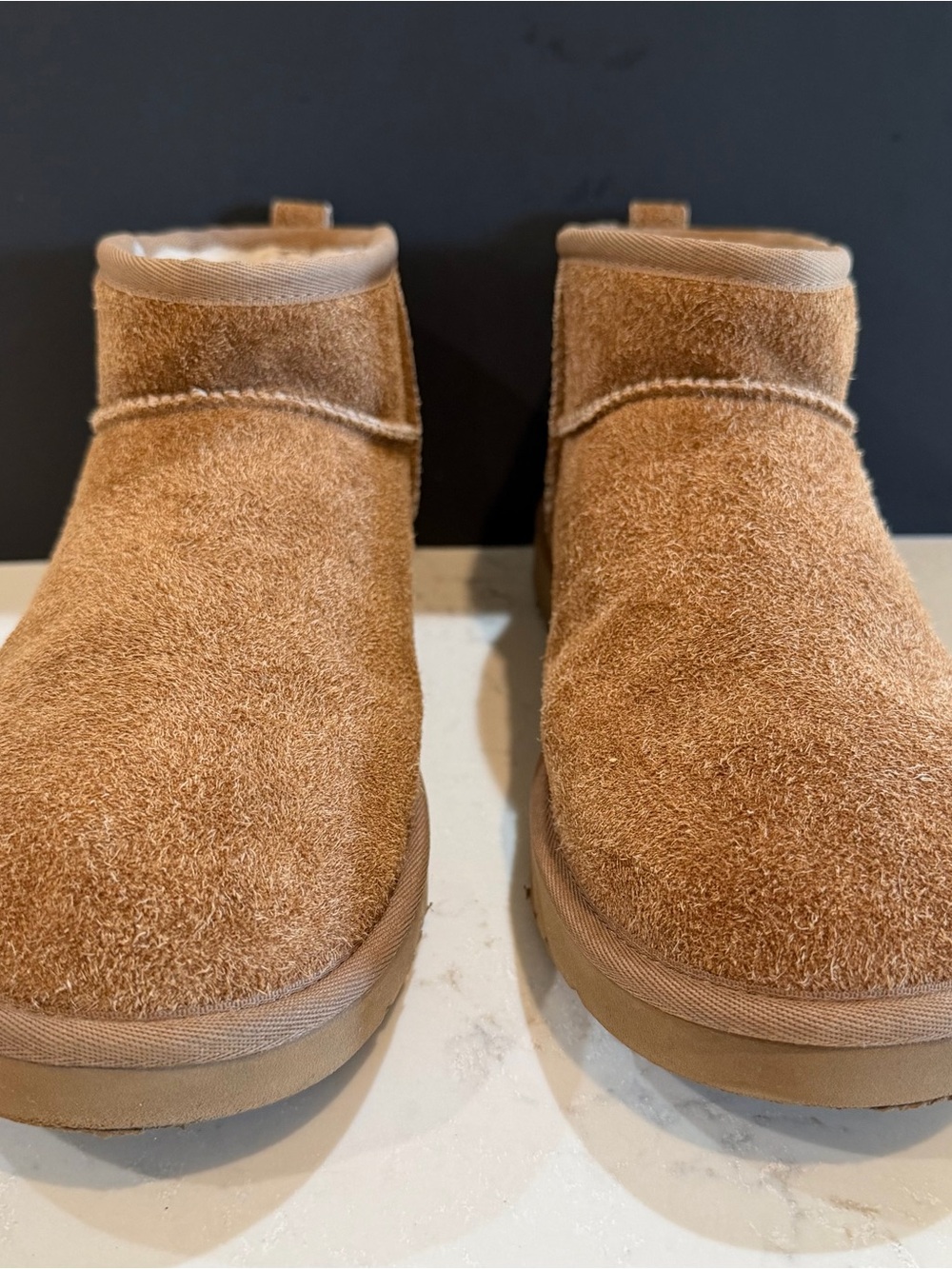 Uggs Ultra Mini Suede Slip-On Boot - Tan